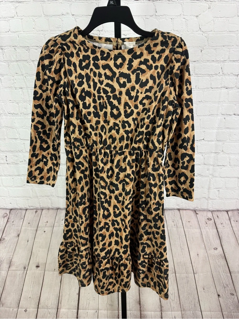 cheetah print dress long sleeve Women's Leopard Tie V Neck Flowy Party Dresses with Pockets catching leopard print mesh mini dress Untamed Glamour Leopard Print Long